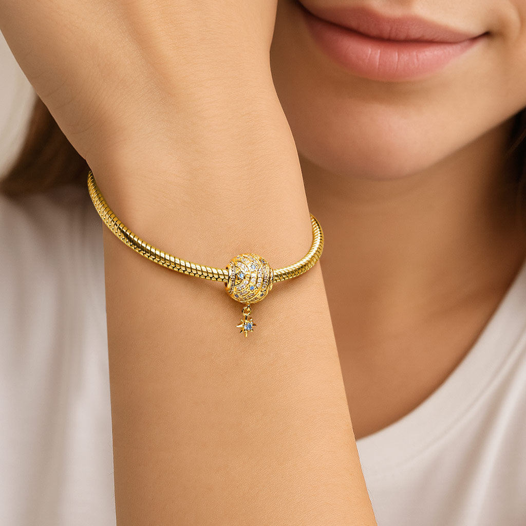 Gnoce Sparkling Starry Night with Star Dangle Charm_2