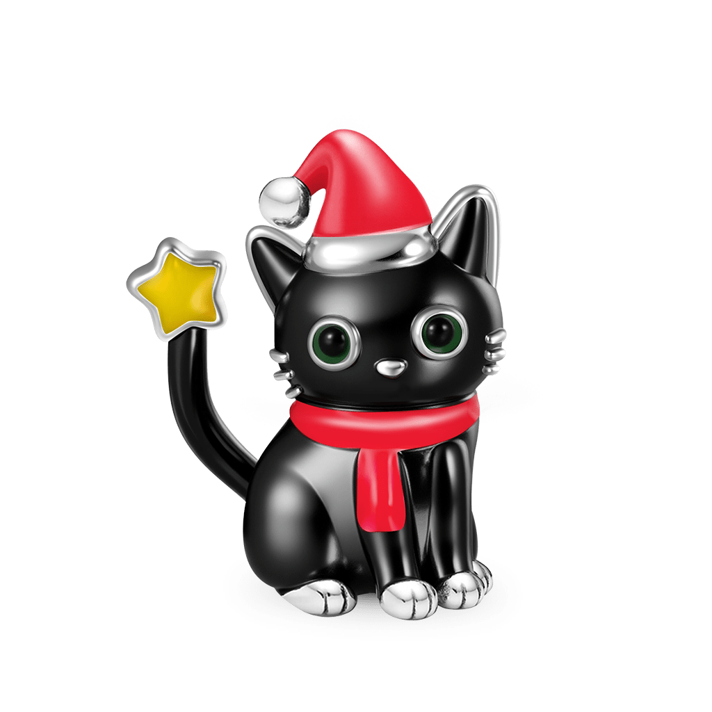 Gnoce Christmas Black Cat Glow-in-the-Dark Charm_1