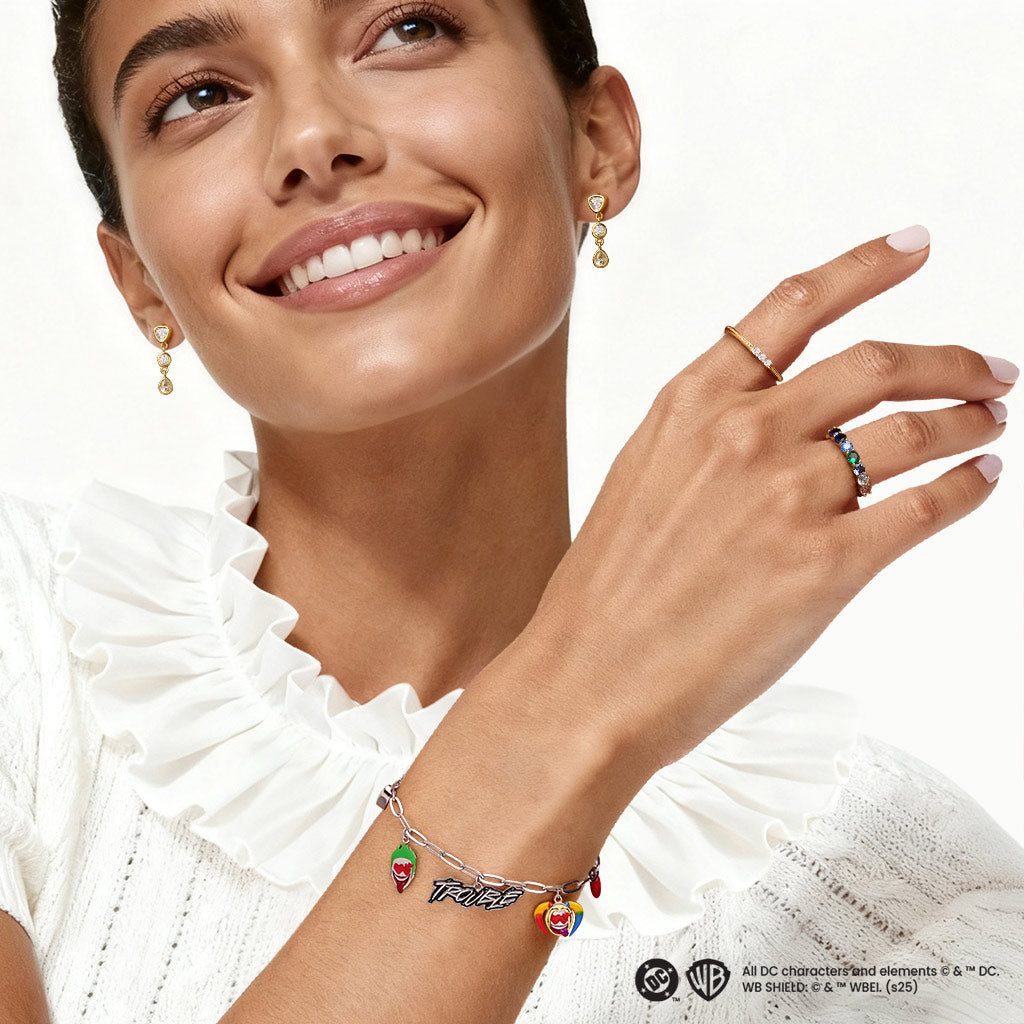 The Suicide Squad Gnoce Harley Quinn & The Joker Embraces Moissanite Round Cut Ring_4