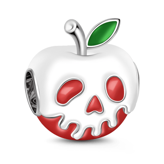 Gnoce "Christmas Halloween Gift" Red Apple with Light Green Leaf Charm Bead_1
