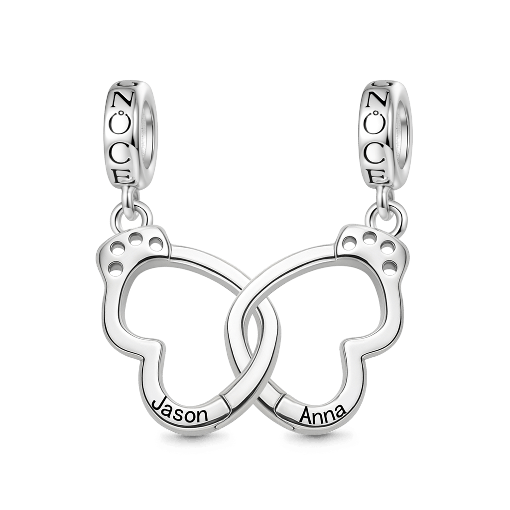 Gnoce Personalized Openable Lover's Handcuff Pendant Dangle Charm_1