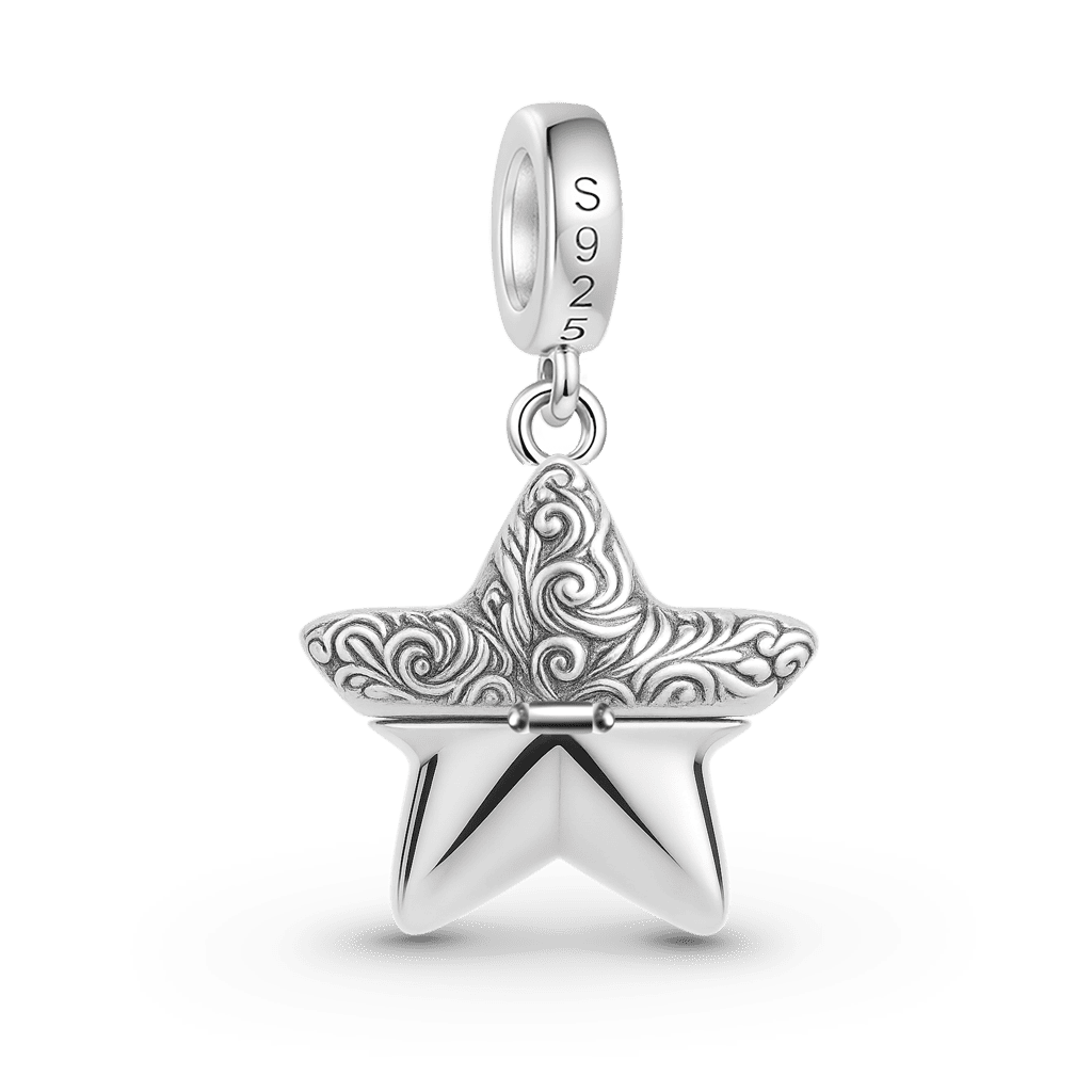 Gnoce Custom Openable Star Birthstone Pendant Dangle Charm_6