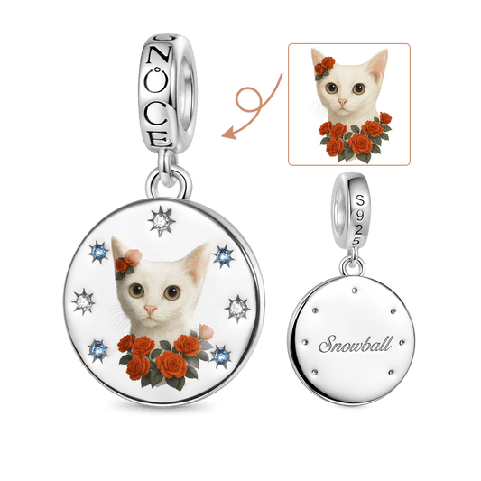 Gnoce Pet Printed Photo Engraving Pendant Dangle Charm_1