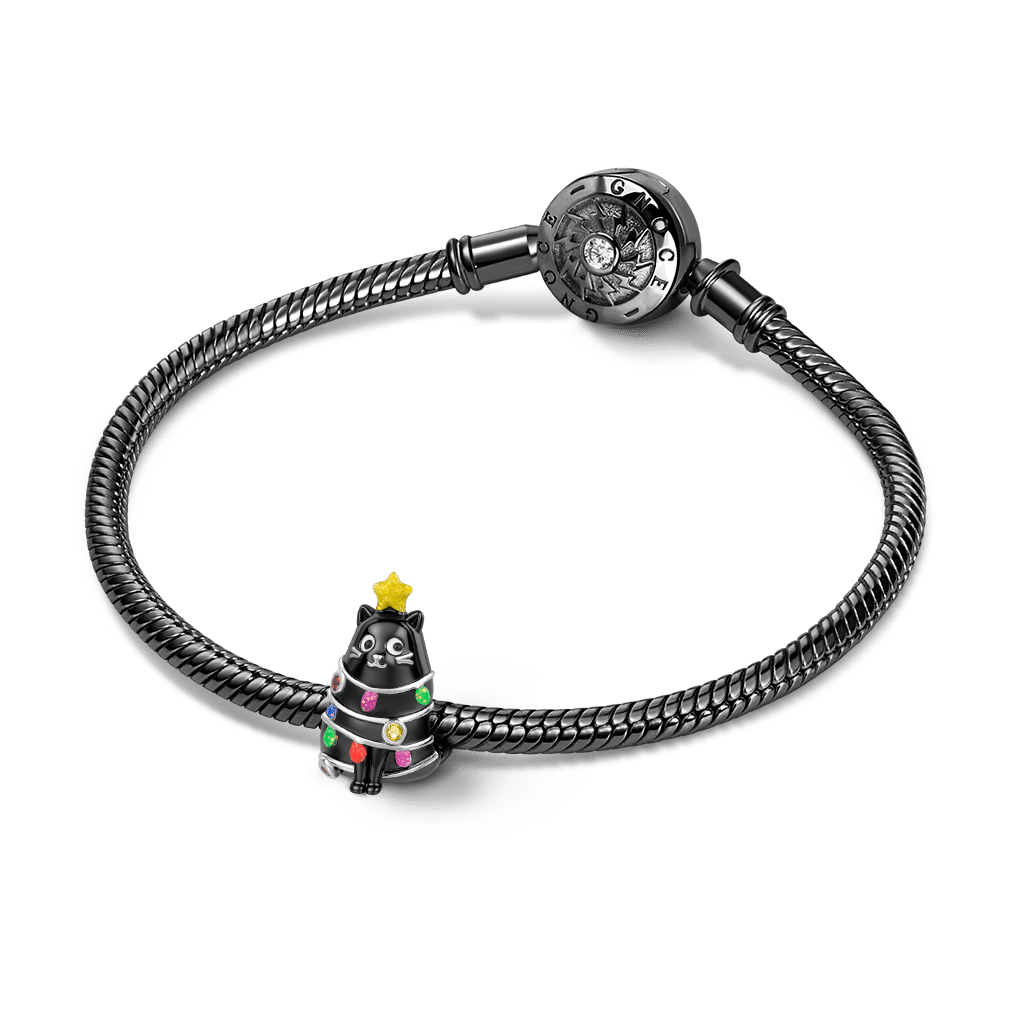 Gnoce Glow-in-the-Dark Black Cat Christmas Tree Beads_4