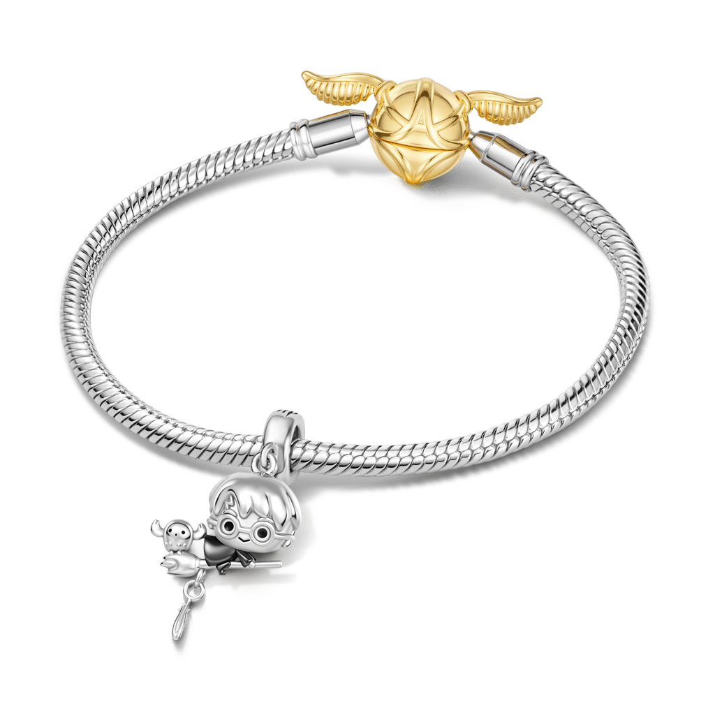 Gnoce Harry Potter Riding A Broom Pendant Dangle Charm_3