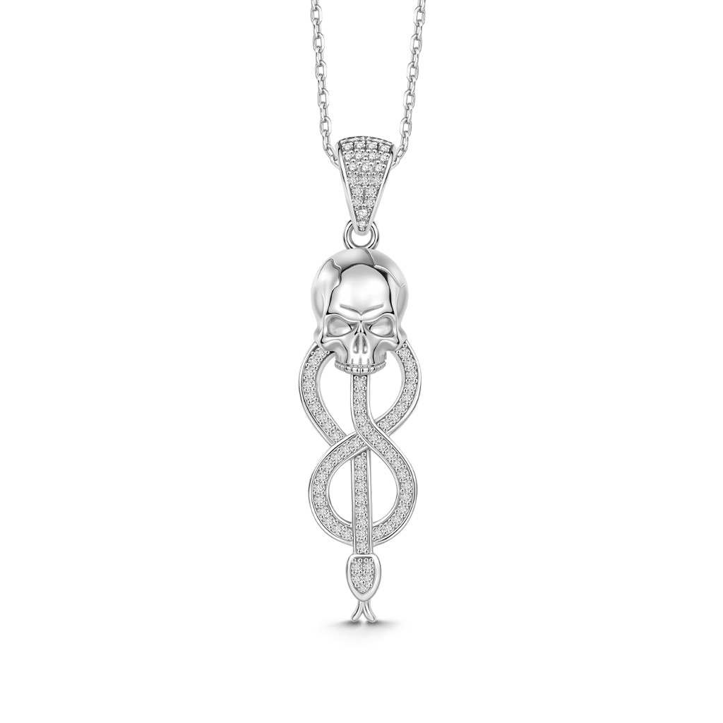 Gnoce Harry Potter Morsmordre Skull Snake Symbol Necklace_1