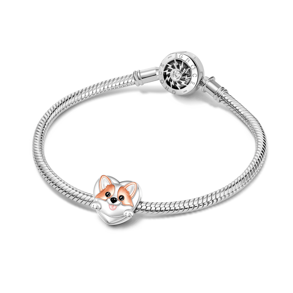 Gnoce Heart-shaped Corgi Stopper Charm_3