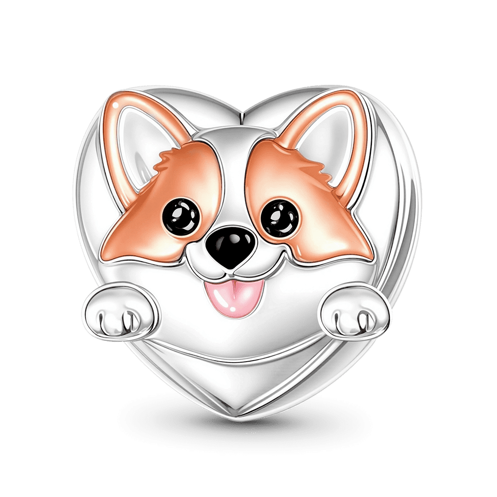 Gnoce Heart-shaped Corgi Stopper Charm_1