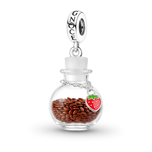 Gnoce Strawberry Seed Wishing Bottle Pendant Dangle Charm_1