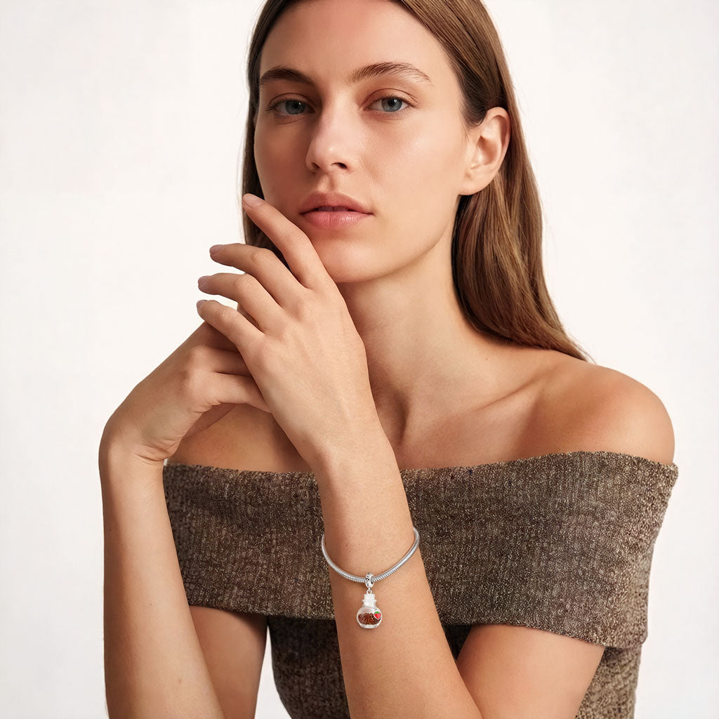 Gnoce Strawberry Seed Wishing Bottle Pendant Dangle Charm_5