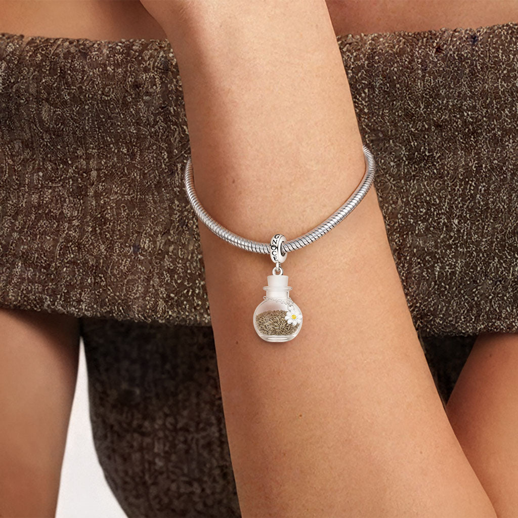 Gnoce Daisy Seed Wishing Bottle Pendant Dangle Charm_3