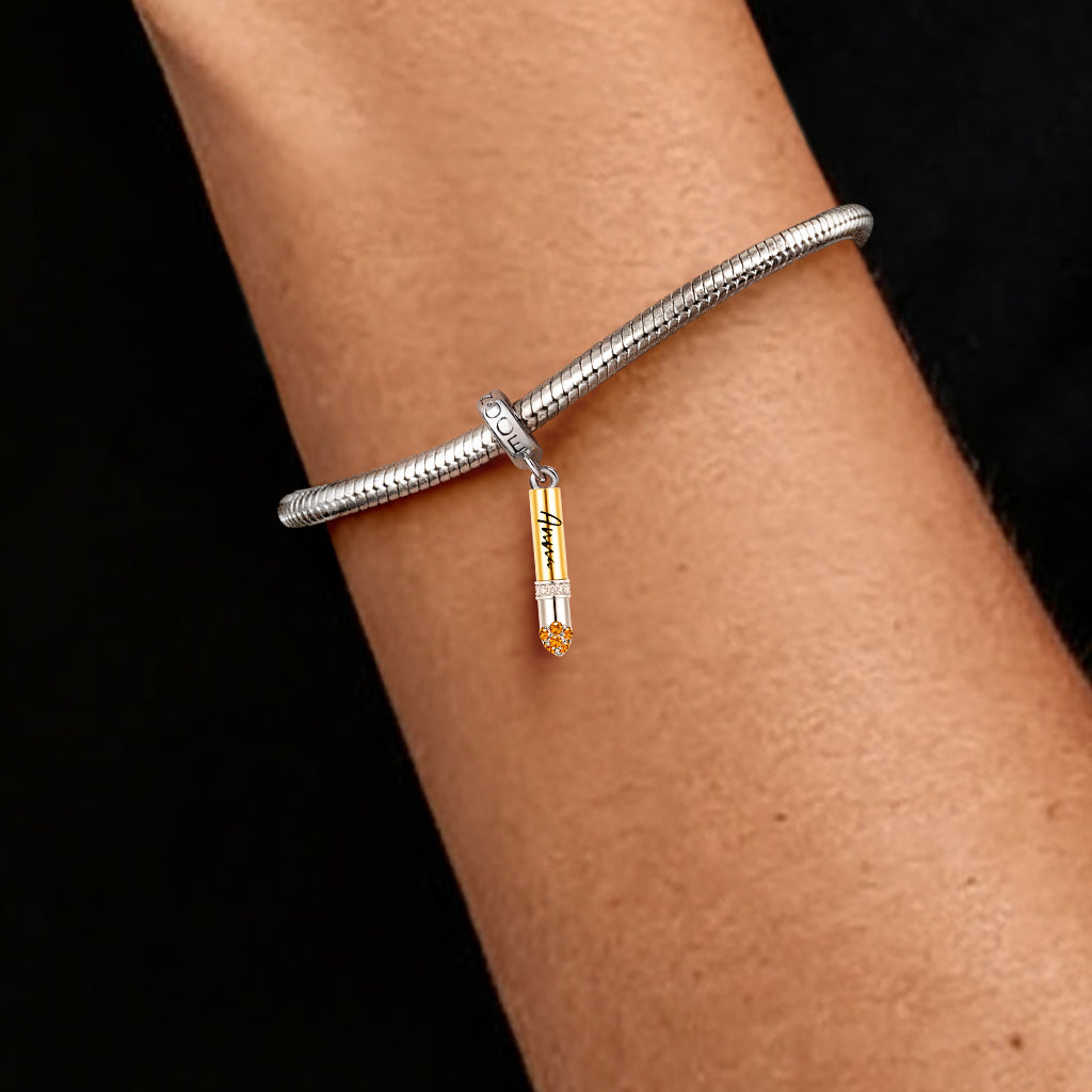 Gnoce Rotating Geometry Customised Birthstone Pendant Dangle Charm_3