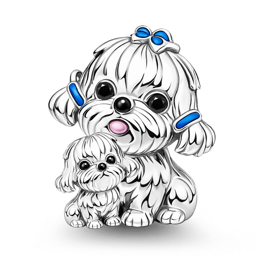 Gnoce Maltese Dog Embraces Baby Charm_1