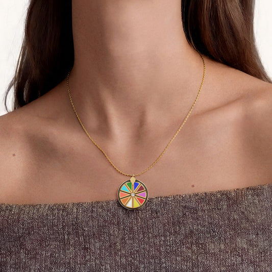 Gnoce Color Wheel Pendant Necklace_2