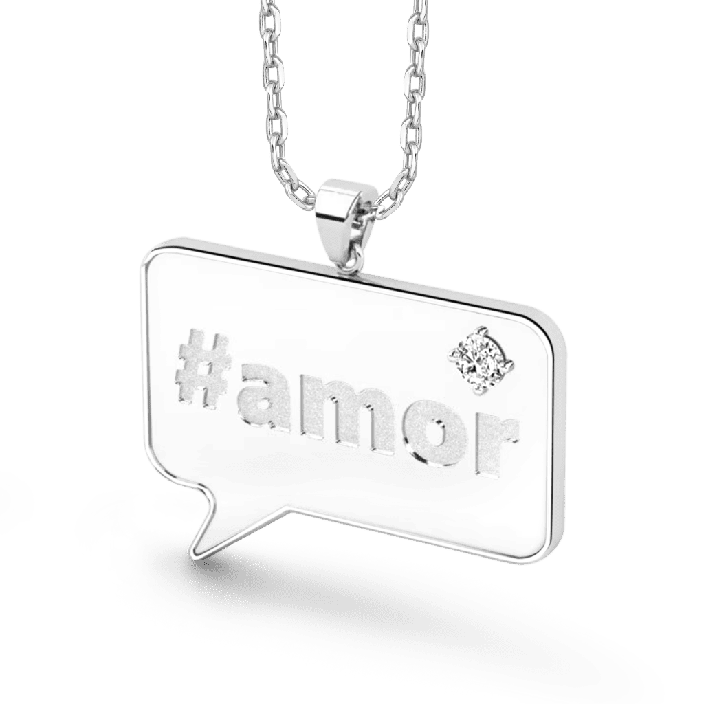 Gnoce Hashtag Speech Bubble Custom Necklace_3