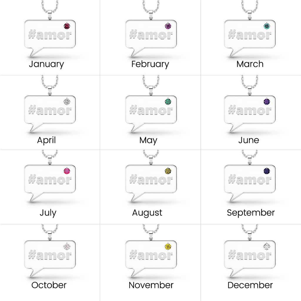 Gnoce Hashtag Speech Bubble Custom Necklace_5