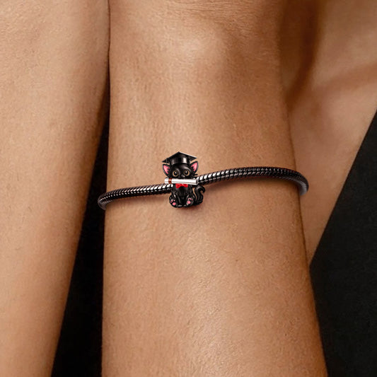 Gnoce Graduation Black Cat Bachelor's Degree Charm_2