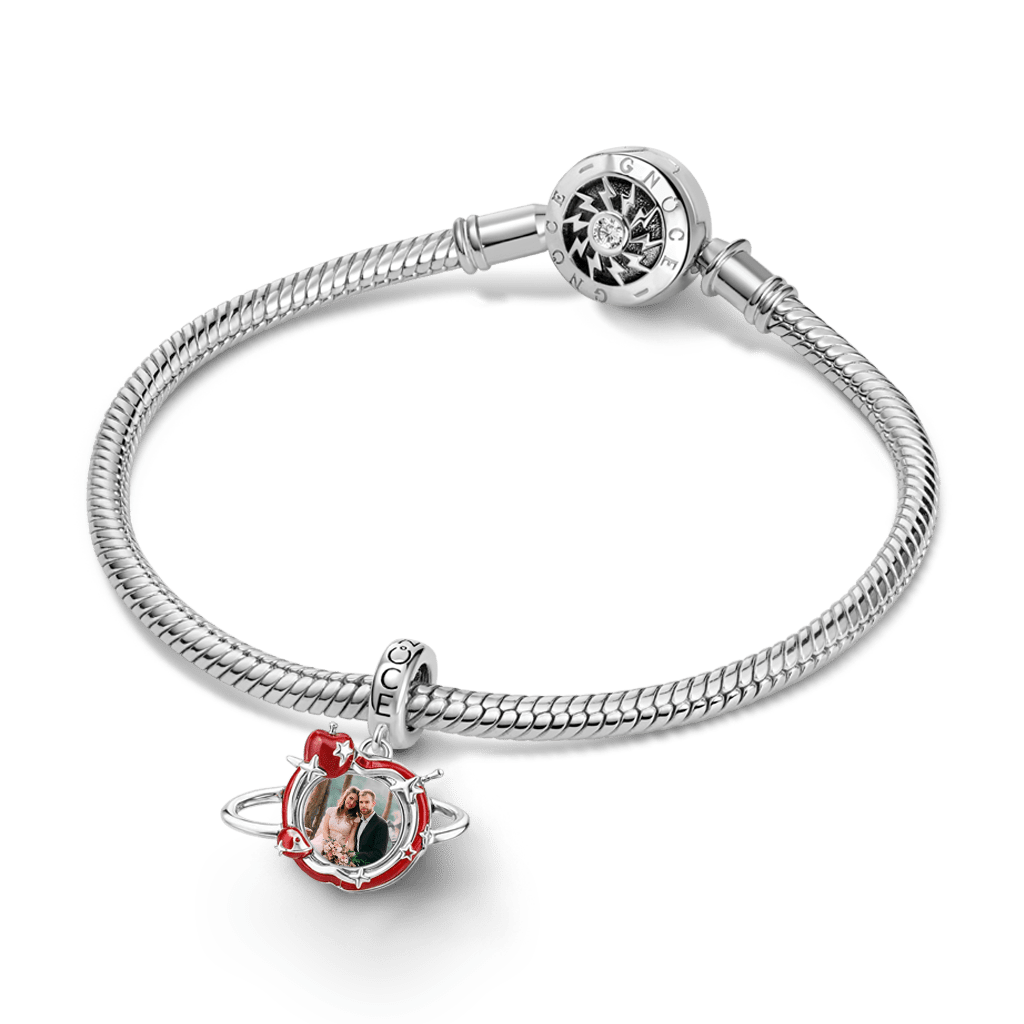 Gnoce Apple Planet Personalized Photo Pendant Dangle Charm_3