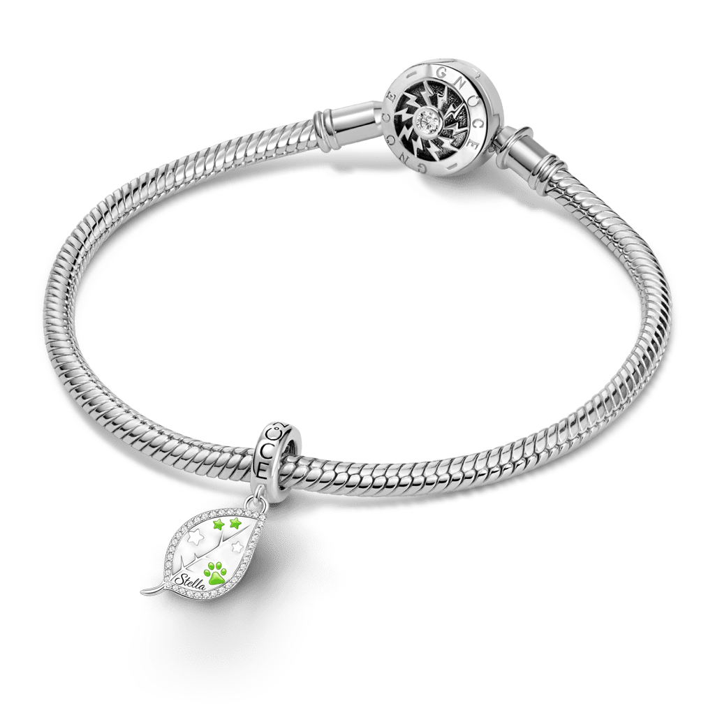 Gnoce Customized Leaf Glow-in-the-Dark Pendant Dangle Charm_3