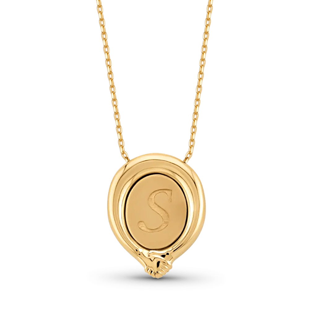 Gnoce Initial Wax Seal Locket Necklace_1