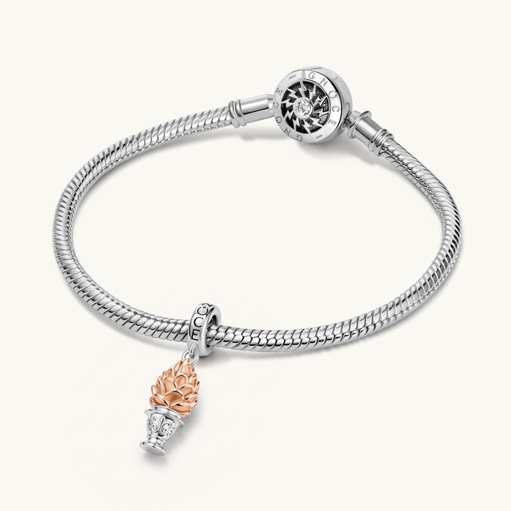 Gnoce Engravable Bronze Pinecone Pendant Dangle Charm_3