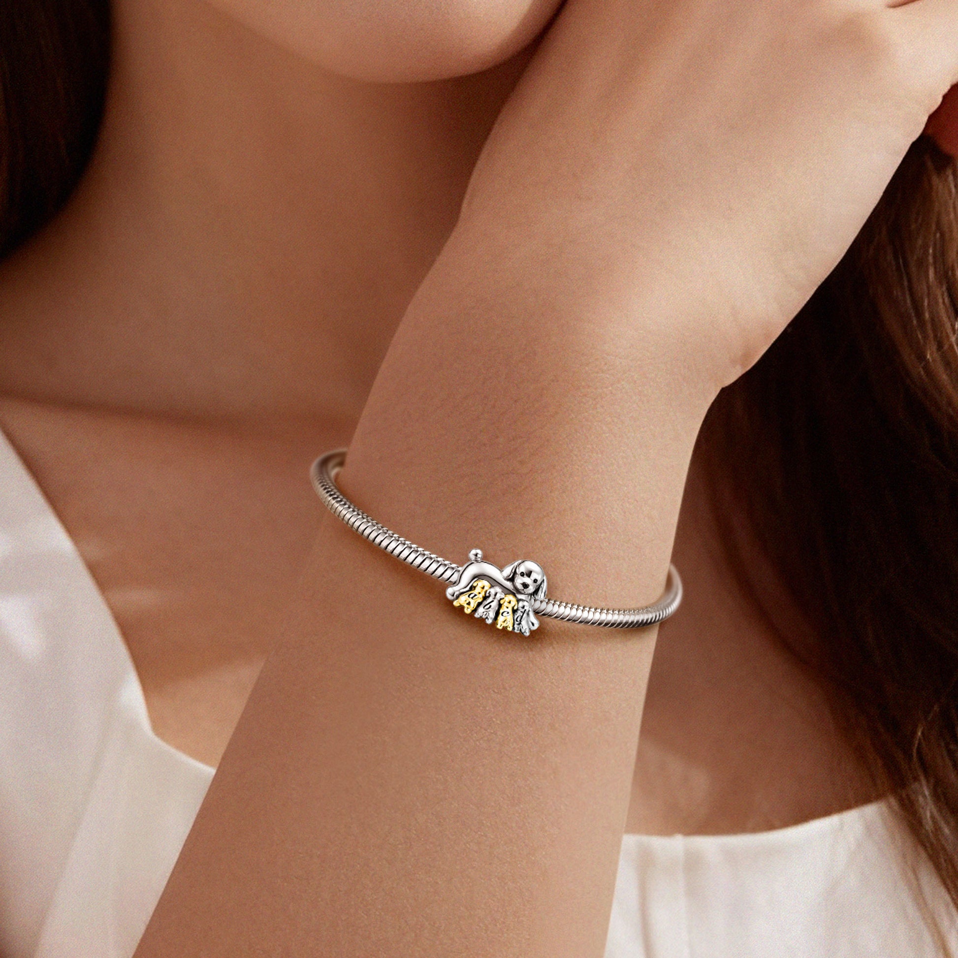 Gnoce Mother's Day Dog Mom Engravable Charm_3