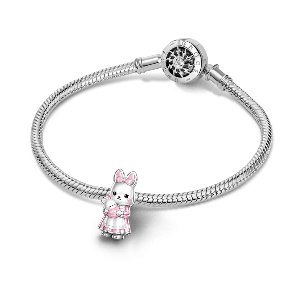 Gnoce Mother's Day Bunny with Baby Charm_3