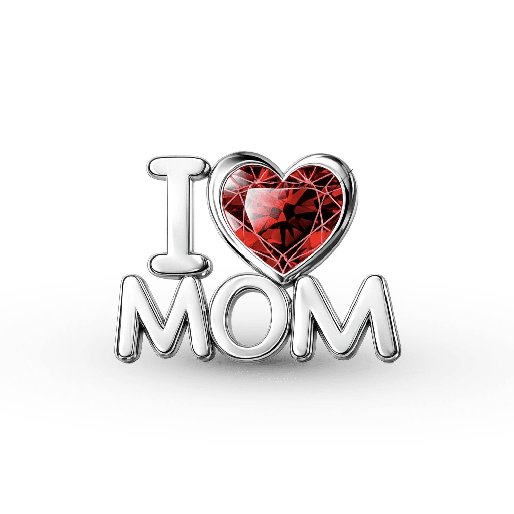 Gnoce 'I Love Mom' Birthstone Charm_1