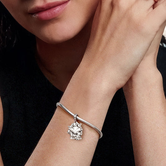 Gnoce Mother's Day Customized Mouse Mom Pendant Dangle Charm_2