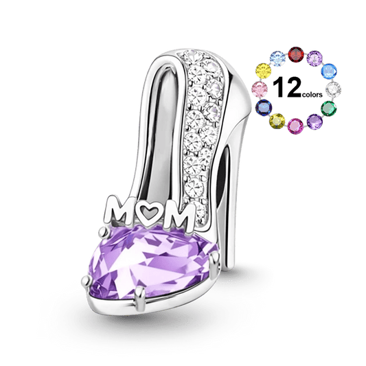 Gnoce Mother's Day Mom High Heel Birthstone Charm_1