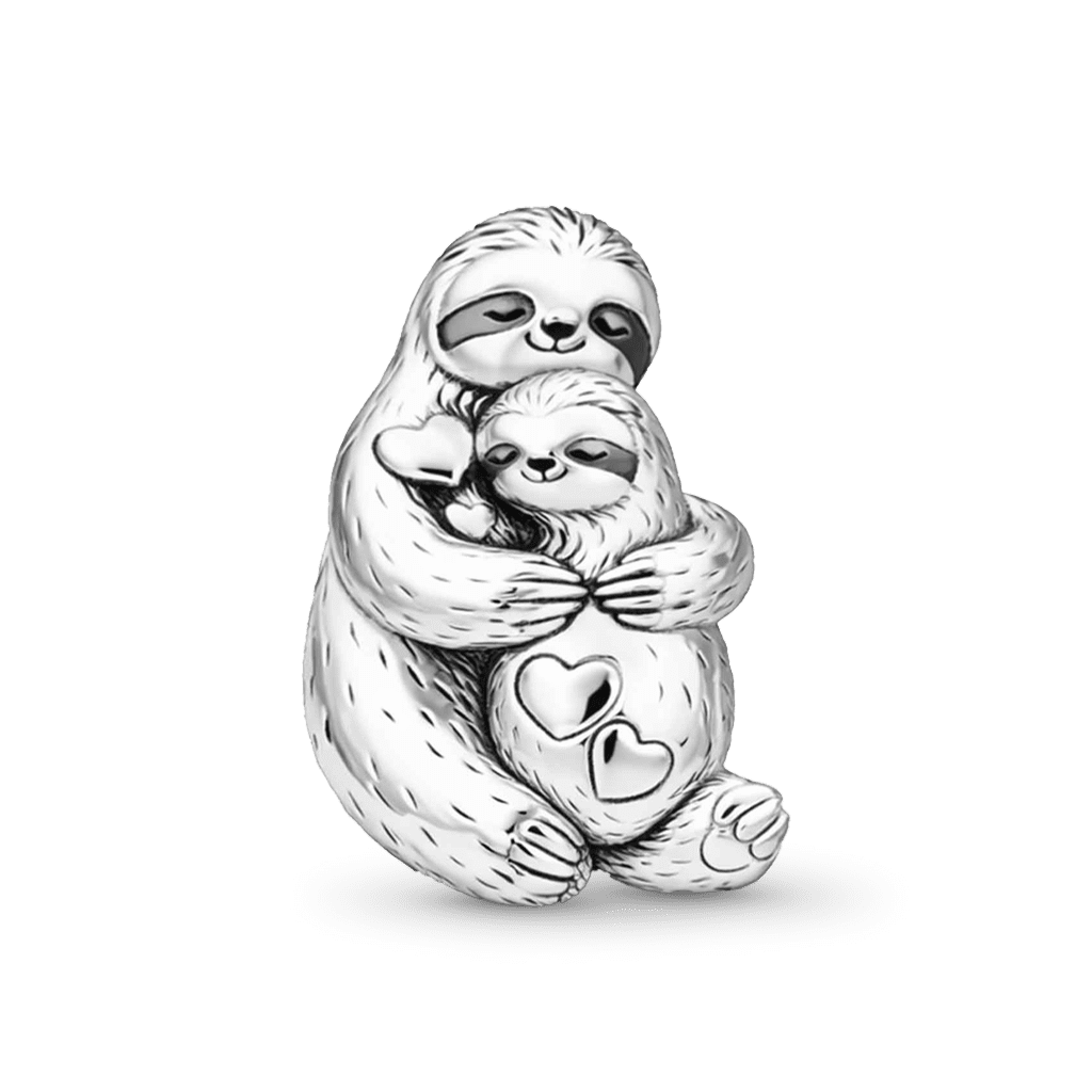 Gnoce Mother's Day Sloth Mother & Child Charm_1