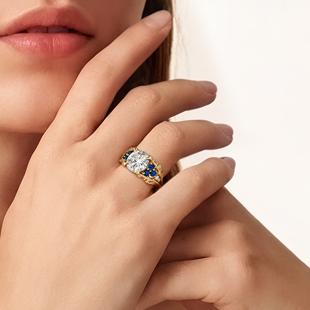 Gnoce Nature-Inspired Round-cut Engagement Ring_2