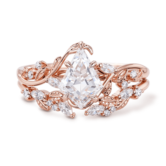 Gnoce Nature-Inspired Leaf Kite-Cut Promise Ring Set_1