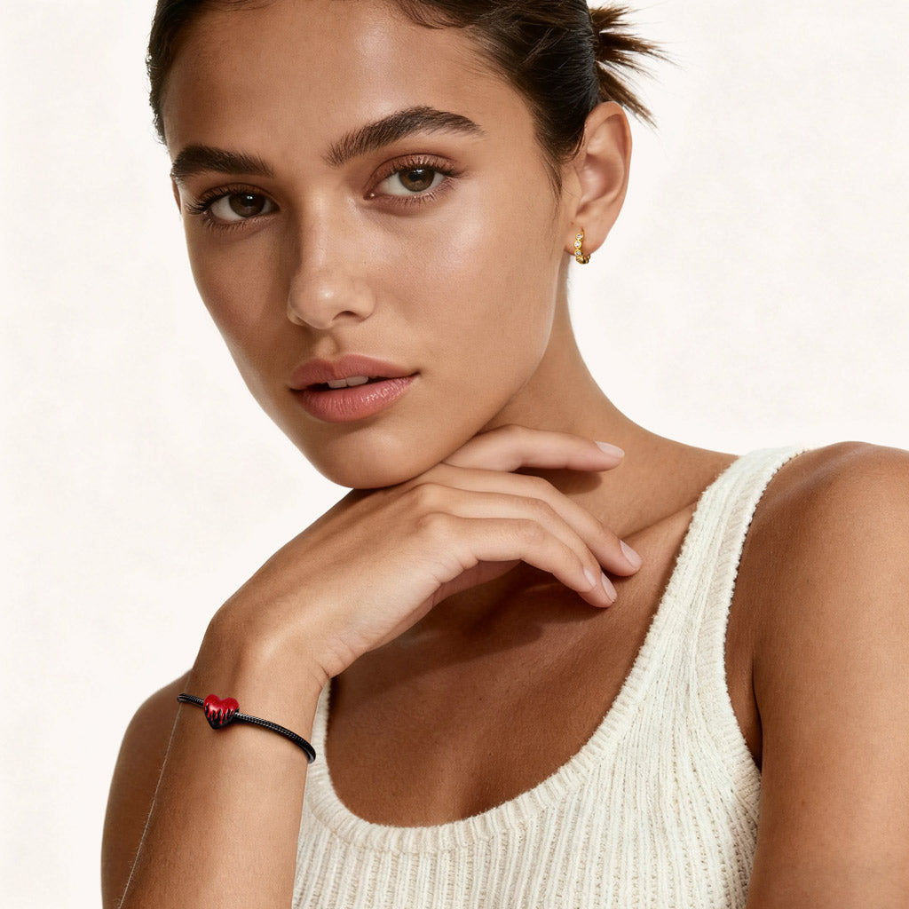 Gnoce Customizable Initial Heart Bead Glow-in-the-Dark Charm_5