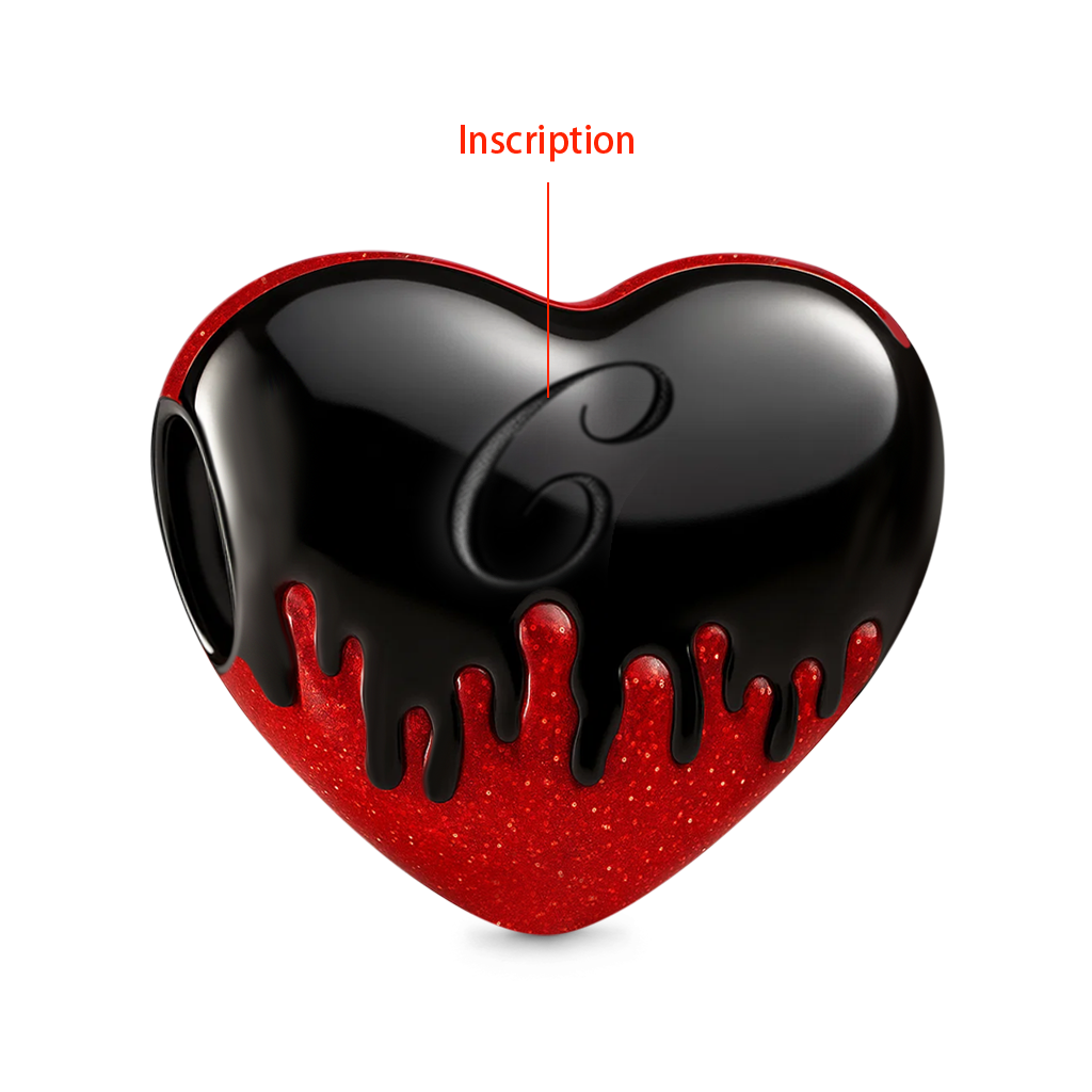 Gnoce Customizable Initial Heart Bead Glow-in-the-Dark Charm_3