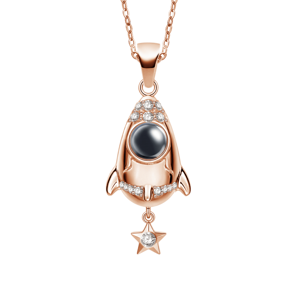 Gnoce Creative Rocket Necklace with Custom Projection Photo_2