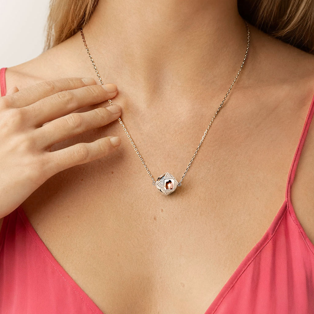 Gnoce Custom Couple Necklace Photo Pendant_2