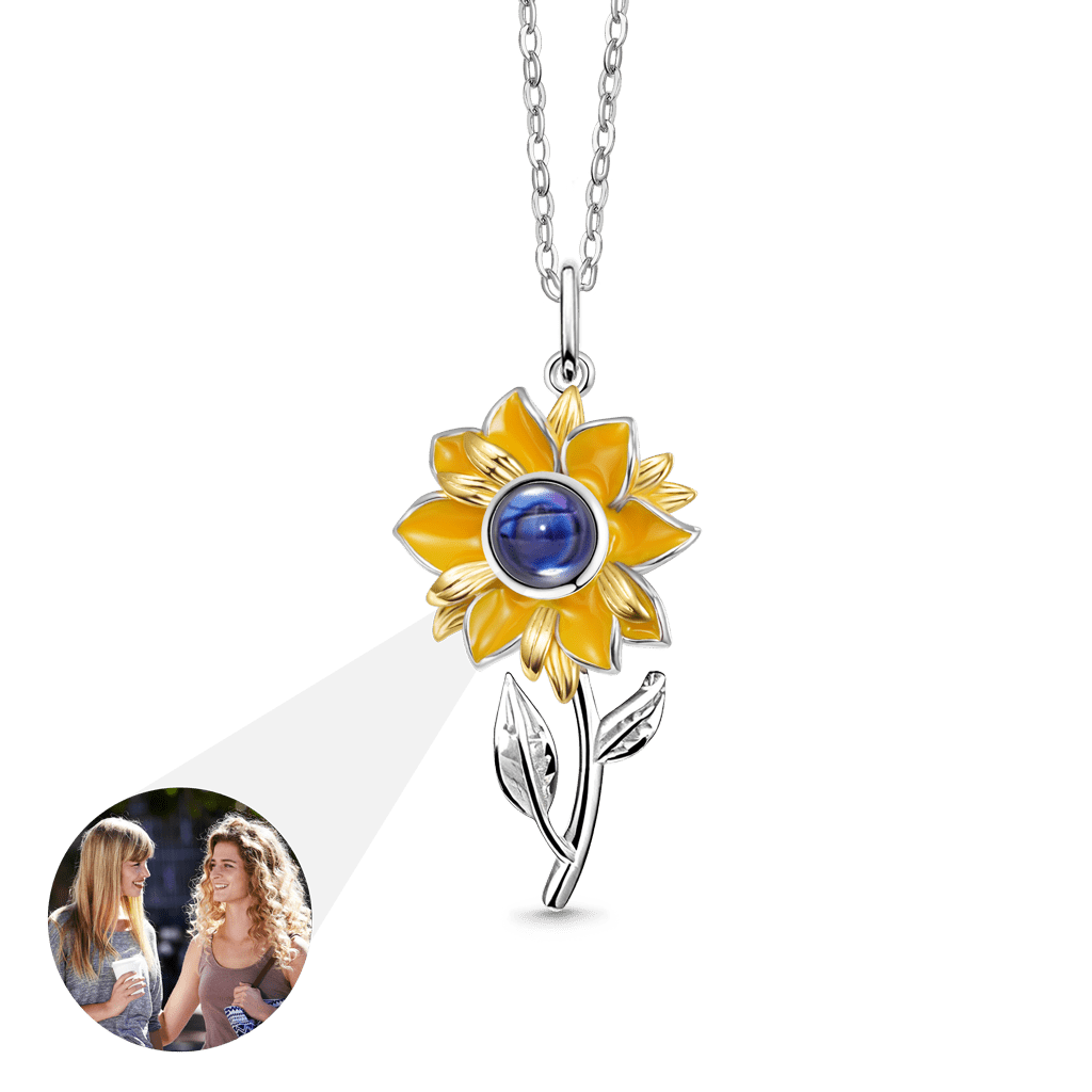 Gnoce Sunflower Photo Projection Necklace_1