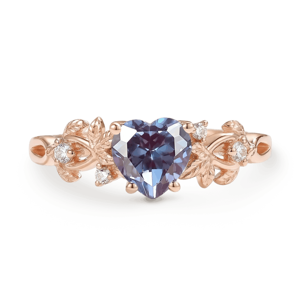 Gnoce Nature-Inspired Vine Heart-Cut Engagement Ring_1