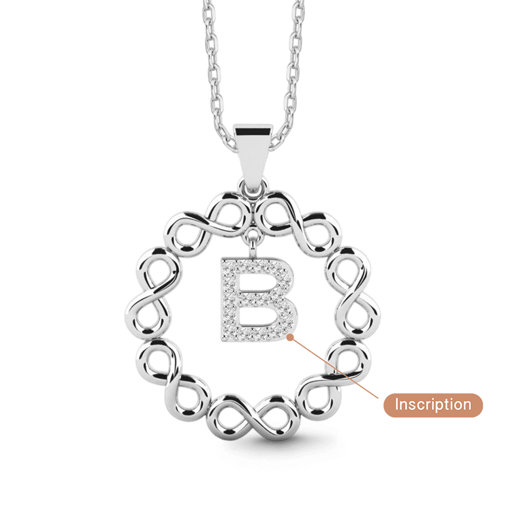 Gnoce Custom Infinity Necklace with Initial or Lucky Number_3