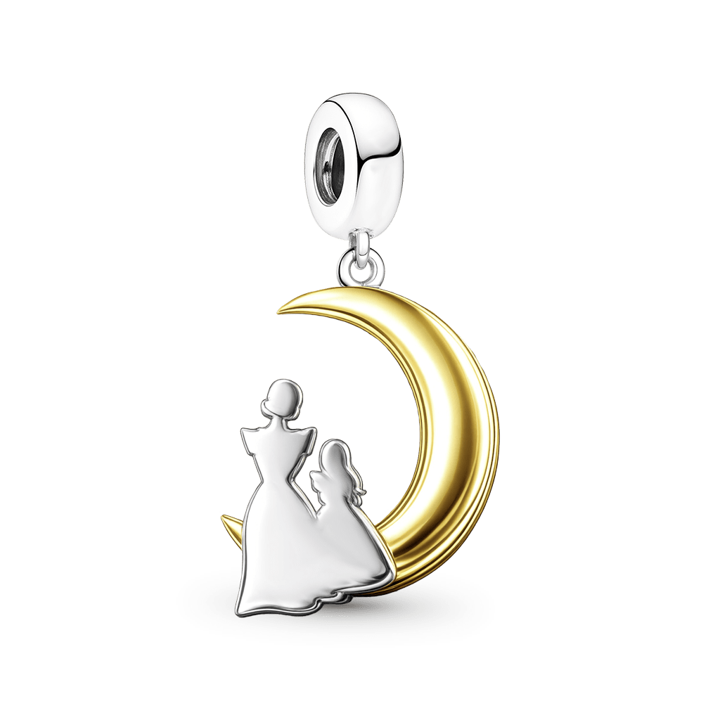 Gnoce Mother & Daughter Moon Pendant Dangle Charm_5