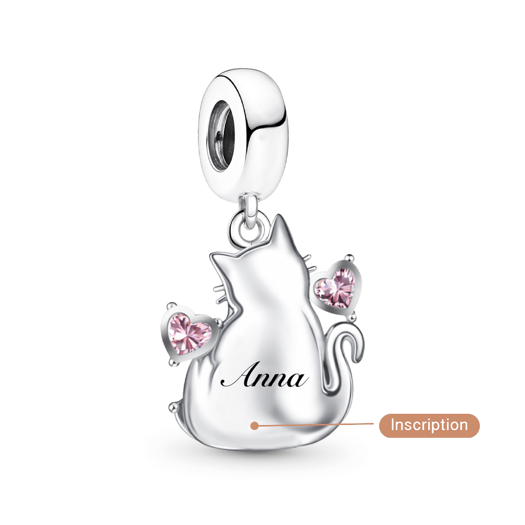 Gnoce Mother's Day Cat with Babies Customized Pendant Dangle Charm_5