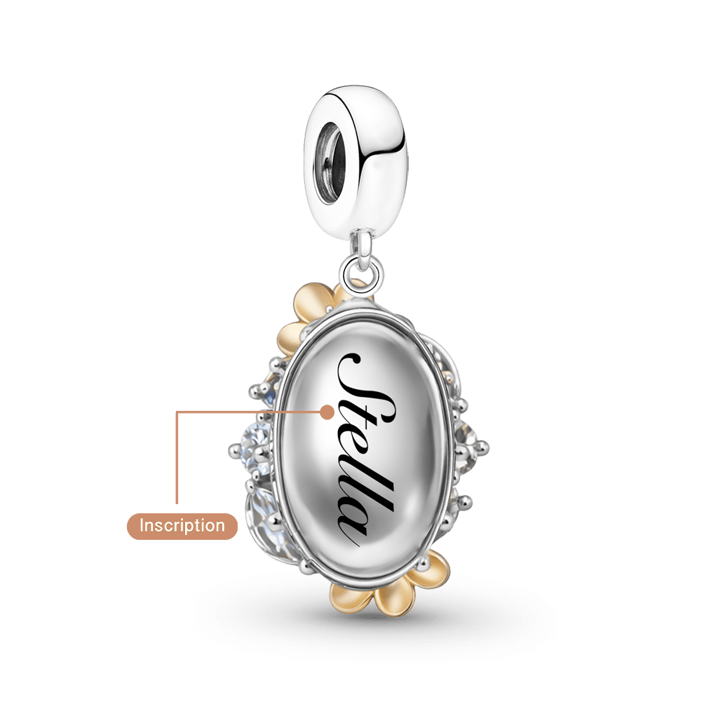 Gnoce Mother's Day Flower Personalized Photo Pendant Dangle Charm_5