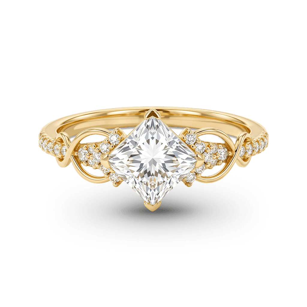 Gnoce Unique Twist Princess-cut Engagement Ring_1