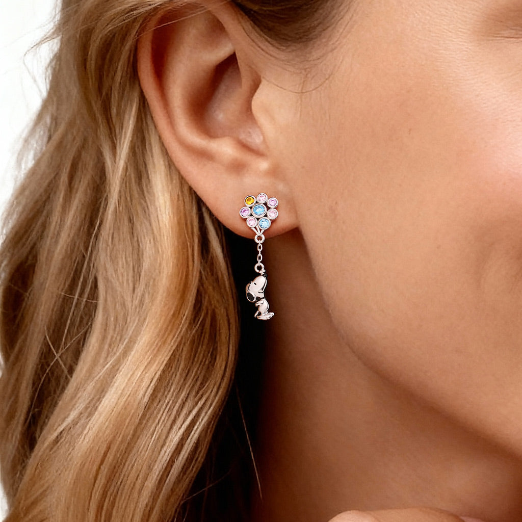 Gnoce Peanuts Snoopy Colorful Balloons Drop Earrings_2