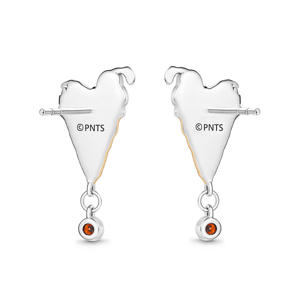 Gnoce Peanuts Snoopy Pizza Stud Earrings_4