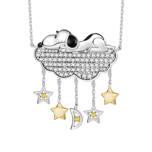 Gnoce Peanuts Snoopy Dream Glowing Stars Pendant Necklace_1
