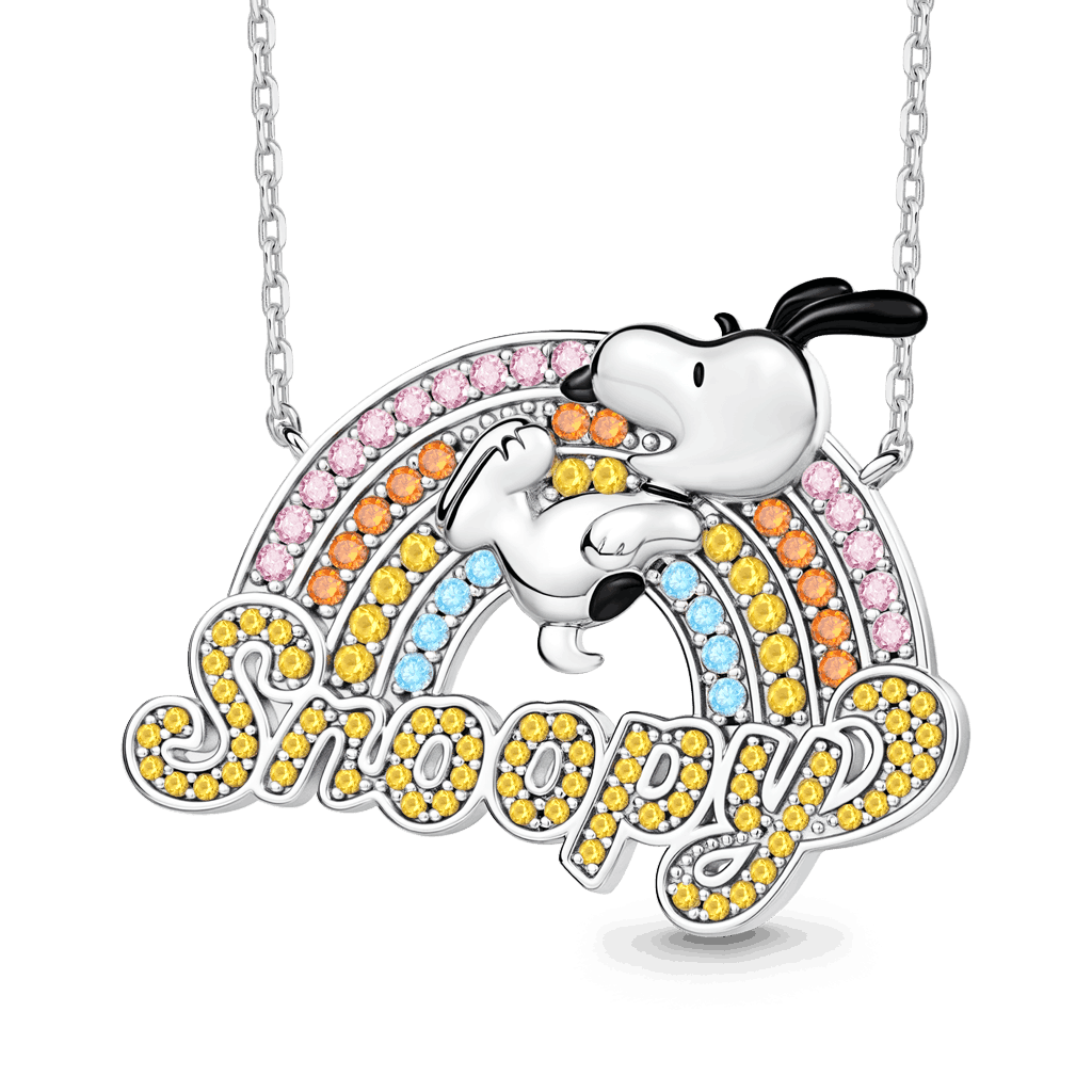 Gnoce Peanuts Snoopy Rainbow Pendant Necklace_1