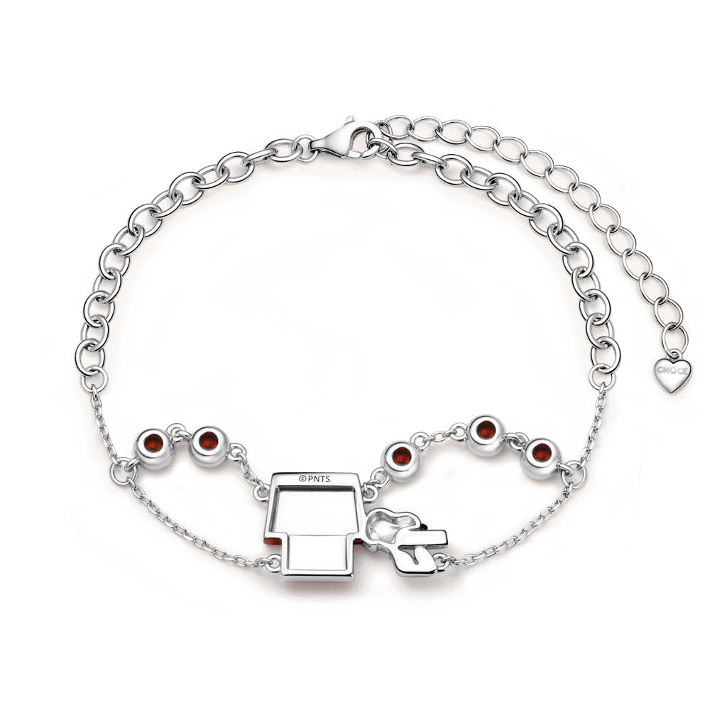 Gnoce Peanuts Snoopy Backing Onto The House Adjustable Bracelet_4