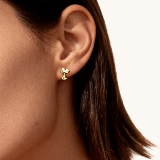 Gnoce Peanuts Snoopy Stud Earrings_2